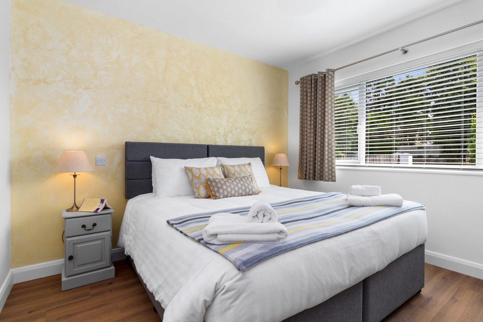 The hotel quality Super-king bed with Sealy mattress