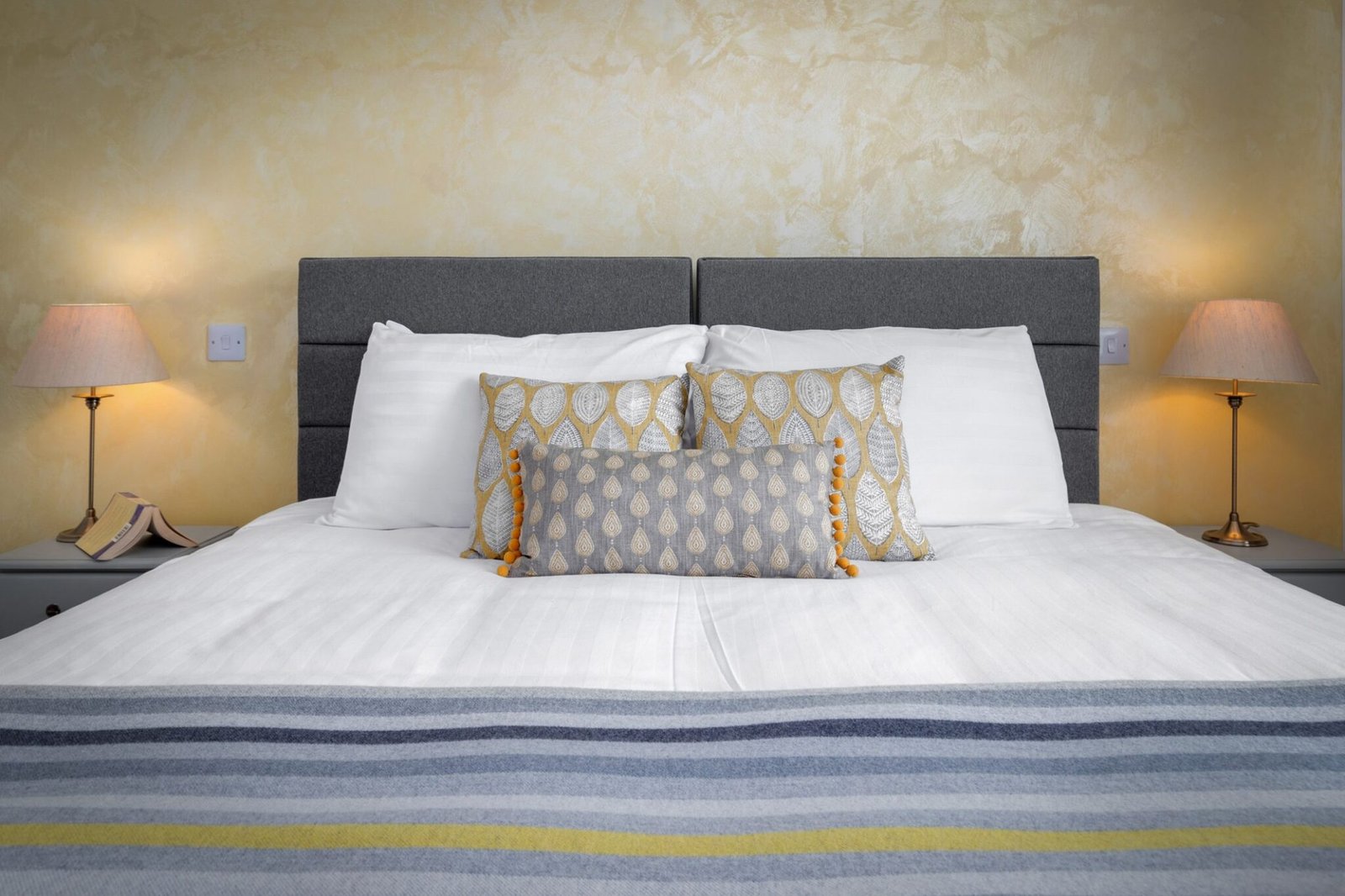 The super-king bed or optional two singles if preferred